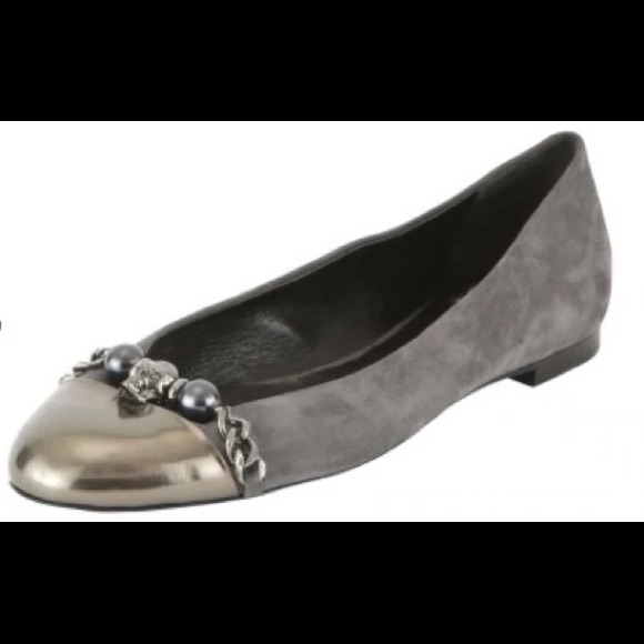 Philipp Plein Ballerina Flats In Gray